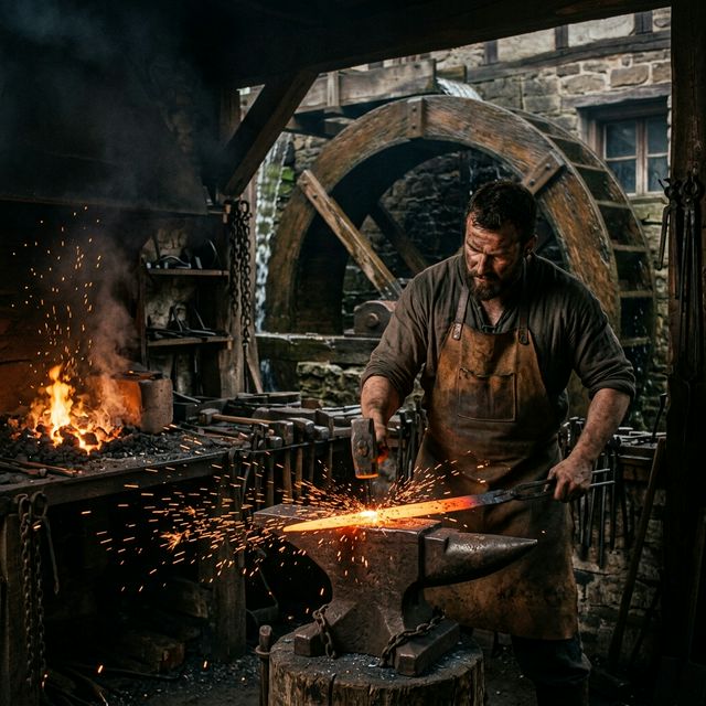 Ilustración de El misterio de los apellidos de oficio: Herreros, Molineros y Zapateros