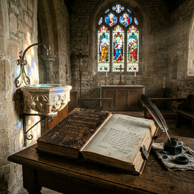 Ilustración de Cómo los registros parroquiales católicos salvaron la genealogía moderna